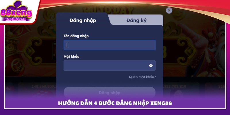 Cách đăng nhập XENG88 chi tiết trong 4 bước đơn giản