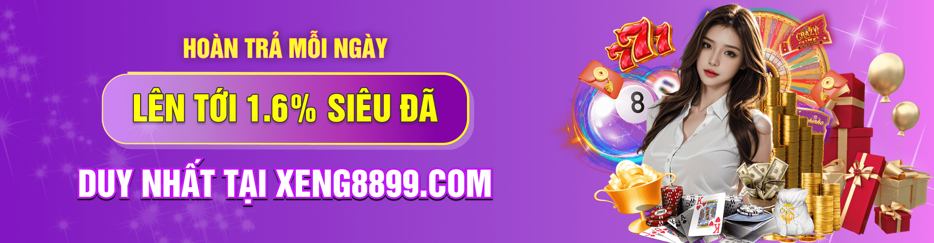 Hoàn trả cực cao tại Xeng88 lên đến 1.6%